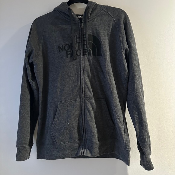 The North Face Tops - The North Face Womens Half Dome Full Zip Hoodie Charcoal Grey Heather Medium